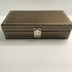 HD Designs Jewelry Trinket Brown Shiny Patterned Box